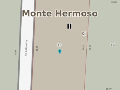 LO 514 – Lote baldío ubicado en Monte Hermoso Pcia. De Bs. As.